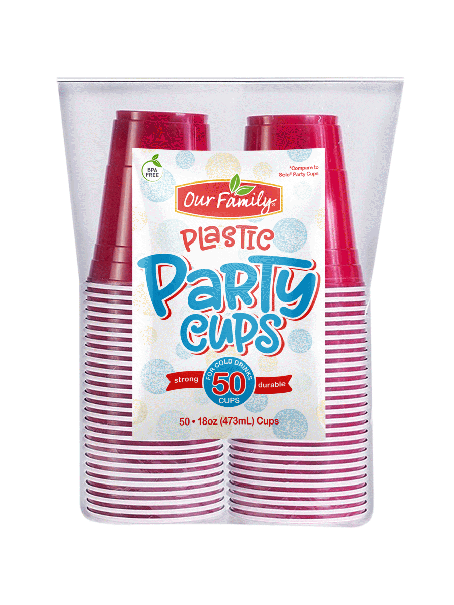 Our Family Big Drink plastic cold cups, 16-oz. Full-Size Picture